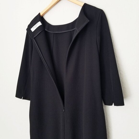 MM Lafleur The Etsuko Dress 12 Black Sheath Office Classic Designer No Belt $265 - Picture 13 of 16